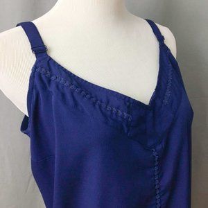 Jessica Simpson tank dressy royal blue 1x